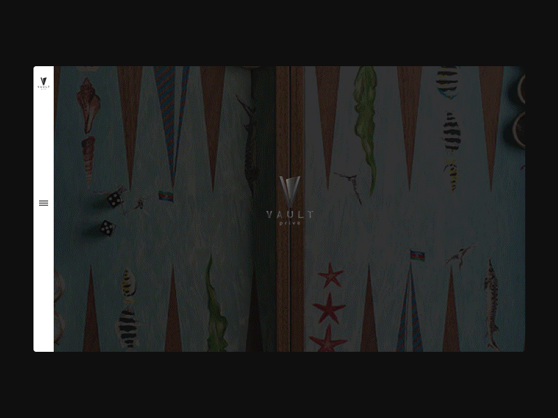 VAULT privé accessories banner design ecommerce luxury minimal store ui ux web