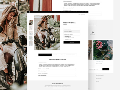 Vässla agency design ecommence minimal product page scooter site store ui ux web