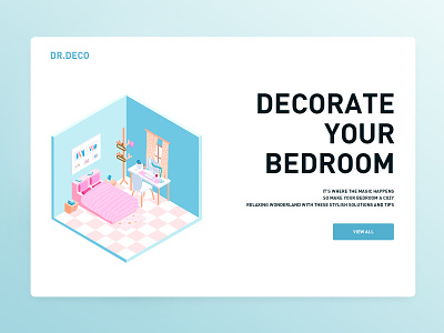 DECORATE YOUR BEDROOM 2.5d illustration web
