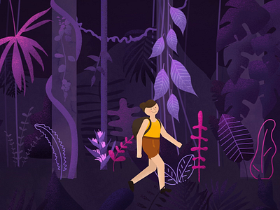 Jungle Walk 2d 2d animation 2d character after effects animation character design jungle motion graphics walk walk cycle