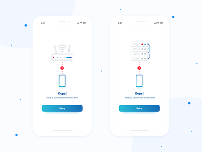 Error Wifi Sever app design error illustration interaction severed ui uidesign ux vietnam wifi