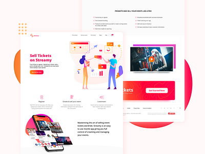 Sell Event bussiness chart illuatration phone skecth ui ux ui ux design vietnam website