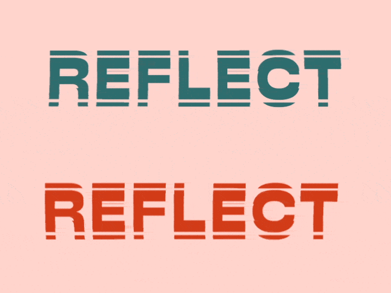 Reflect Typo experiment letters mirror refleciton typo water