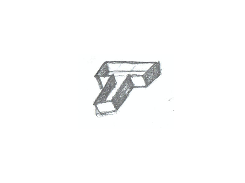 L Exploration esport letter l logotype mark pencil sketches symbol typography