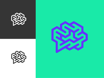 Brain + 💬 app assistent brain branding mark mark making speech bubble tech tech logo thought ui ui ux
