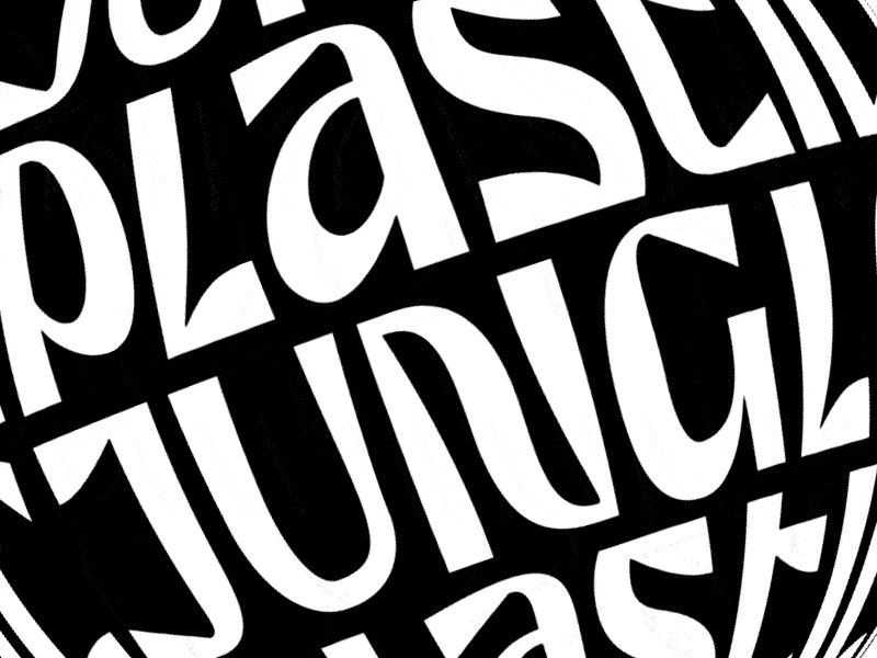 PLASTIC JUNGLE 🗑🌴 after effects animation animations atanas bulgaria fourplus giew jungle lettering lettering logo letters lottie motion plastic pollution sofia type typography
