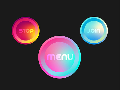 Neon buttons. AI