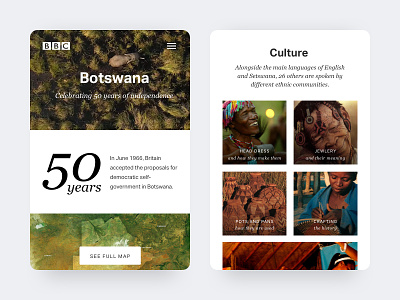 Botswana botswana card clean interface jungle minimal mobile results search travel travel card ui