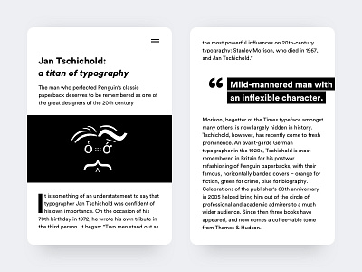 Article article black and white clean interface minimal mobile news typography ui ux