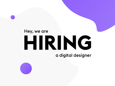 We are hiring designer digital hiring job join lightful purple ui ux work