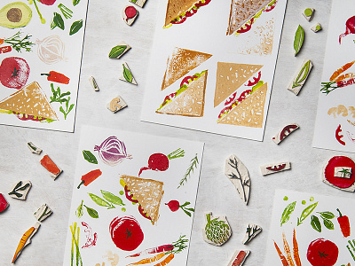 Stamps and Sandwiches marketing sandwich shop stamps vegetables