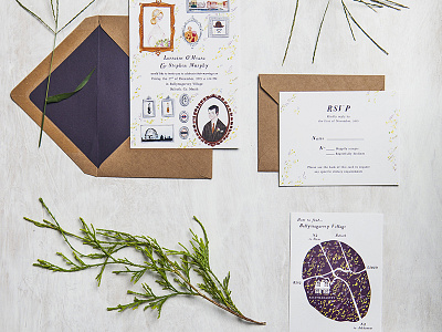 Irish country wedding stationery by Jolly Edition on Dribbble