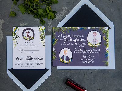 You are invited! RSVP! couple envelope invitation liner rsvp slate wedding