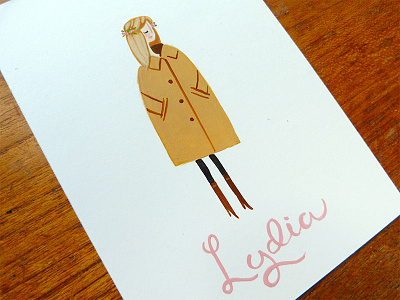 Lydia coat fun illustration lydia portriat