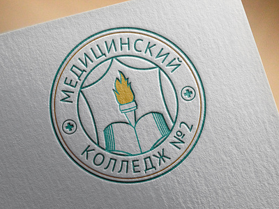 Med college logo version 2 brand branding design colledge colorlogo colorversion design logo medical medicine