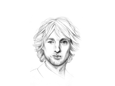 Owen Wilson portrait book design drawing illustration owen wilson pencil drawing portrait