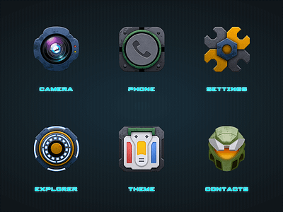Six icons icons