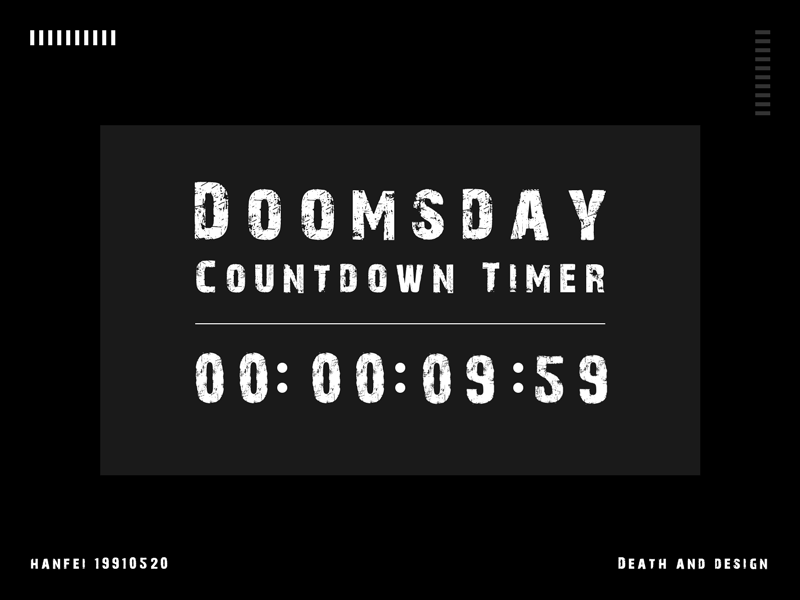 Doomsday Countdown Timer 2018 gif ui