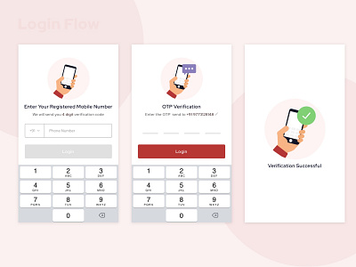 Login Flow app design clean design exploration illustration layout minimal ui ux website