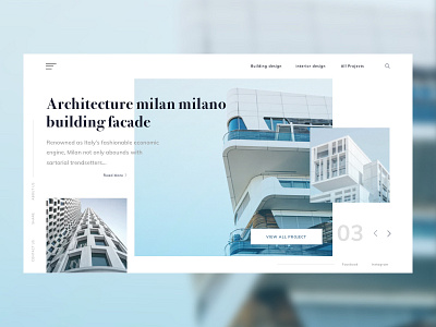 Architecture Layout Explore minimal ui ux web website