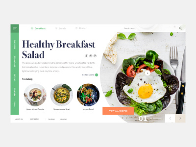 Food Recipes Landing Page Explore