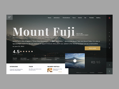 Mount Fuji - Japan clean design minimal ui ux web website