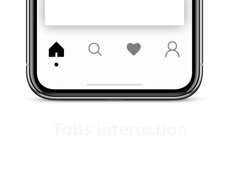 Tab Interaction Explore clean design explore minimal mobile app tab navigation ui ux