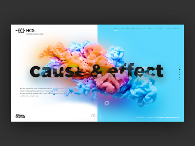 Cause & Effect group site design healthcare navigation typography ui ux web webdesign