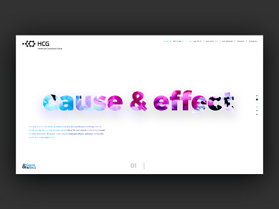 Cause & Effect design healthcare navigation typography ui ux web webdesign