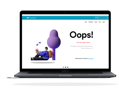 Error 404 page animation dailyui design graphic design illustration logo ui ui design uiux