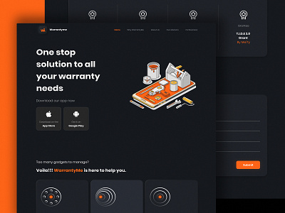 Warranty Me - Landing Page branding illustration landingpage logo minimal typography ui uiux ux visual design web web ui webdesign