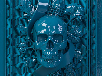3D - Skull Bond 3d app art branding debut design flat illustration minimal visual design
