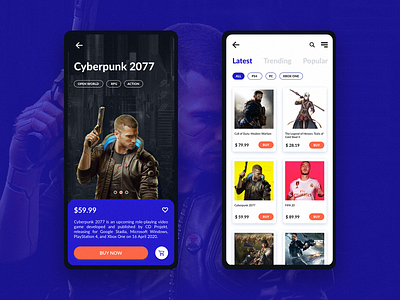 Buy Games Online app behance cyberpunk design designer dribbble games graphicdesign illustration inspiration logo mobile mug search ui ux