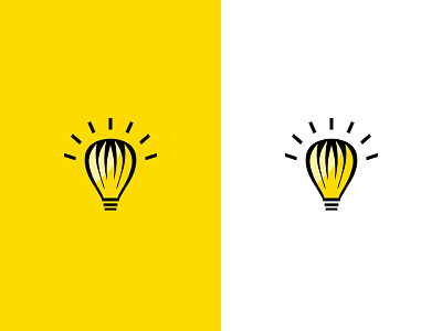 hot air lamp logo amazing branding combine design graphic design hot air lamp light lightning logo modern two object vector white yellow