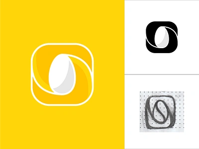 S egg logo branding combine design egg graphic design illustration letter logo modern modern logo s typo typography vector white yellow