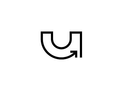 arrow U branding design graphic design illustration logo typo typography u vector