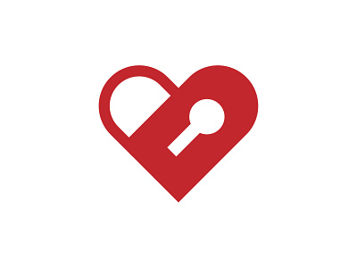 love lock branding closed couple design graphic design heart key lock logo love red security vector