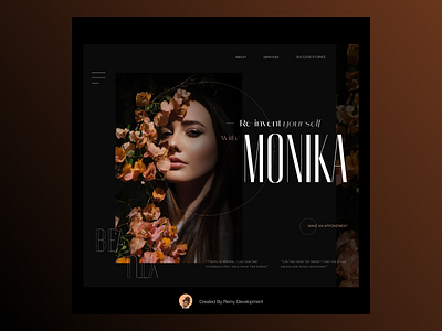 Re-invent yourself with Monika (beauty studio) design graphic design typography ui ux webdesign