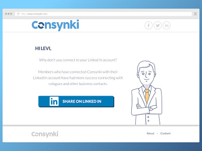 Consynki - Connect To Linked In connect to linked in consynki email
