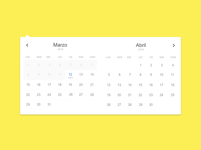 Datepicker calendar datepicker dates despegar interface responsive selector ui ux web