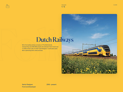 Folio 2020 — Dutch railways design development typography website