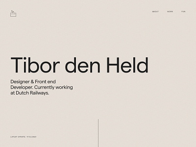 Folio 2020 — Landing design development typography visual design