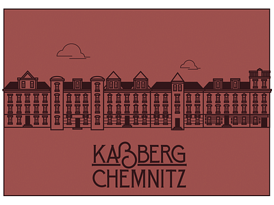 Kaßberg-Chemnitz architecture building city flat german house icon illustration lineart linework urban vector