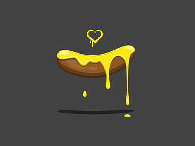 sausage love bockwurst heart illustration love mustard sausage vector wurst