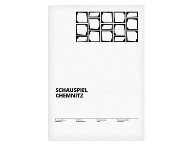 Schauspielhaus Chemnitz abstract city design graphic layout muster pattern poster print typography