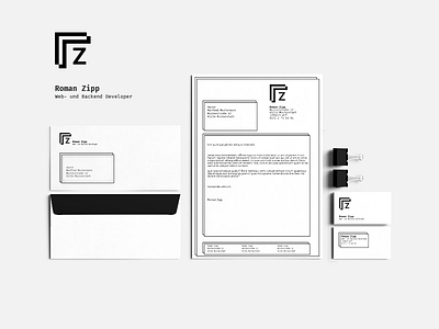 Branding Roman Zipp Web- und Backend Developer backend branding ci coding graphicdesign identity logo logodesign
