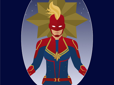 Captain Marvel Fan Art Illustration captain marvel character comic books comic characters comics fan art illustration marvel mcu