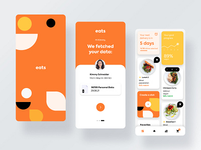 Food Subscription App branding delivery food interface mobile personalized ui