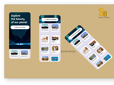 'Vacation Spot' Mobile App UI Design app design graphic design ui ui design user interface visual design