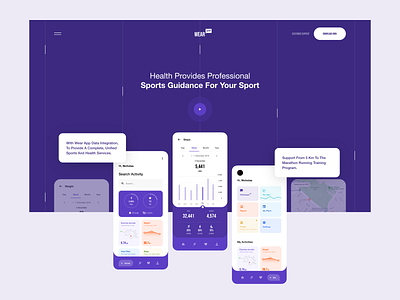 Wear App Landing brand branding design inspiration ui ui design ux ux design web web design